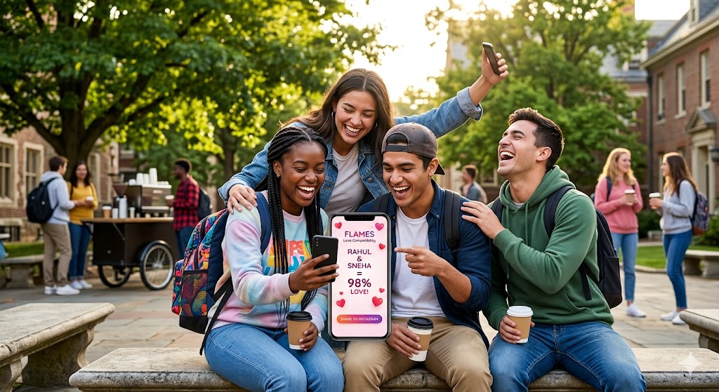 Free FLAMES Calculator Online 2026 – Love, Marriage, Enemy & Friendship Result Tool