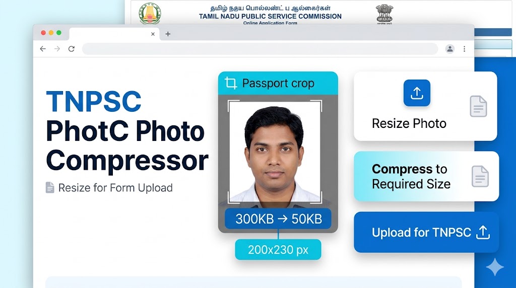 Compress TNPSC Photo Online Free